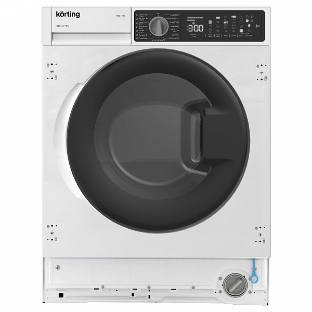 Стиральная машина встраиваемая Korting KWDI 12V75 белый, загрузка фронтальная 7 кг, 1400 об/мин, класс B