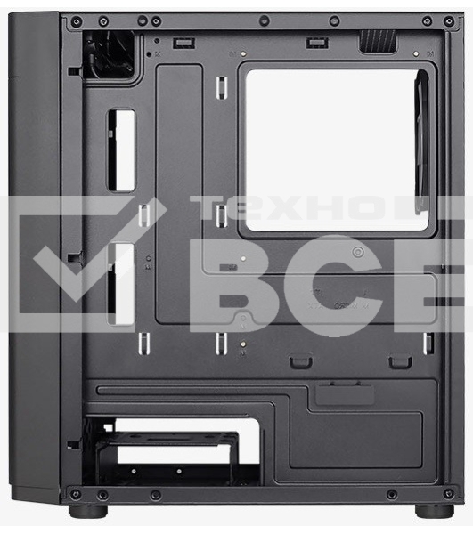 Корпус MiniTower Aerocool / Formula HEXFORM-G-BK-v2 (mATX, стекло, сетка, USB3.0x1, USB2.0x2, 3x120mm FRGB fans) (4711099471799)