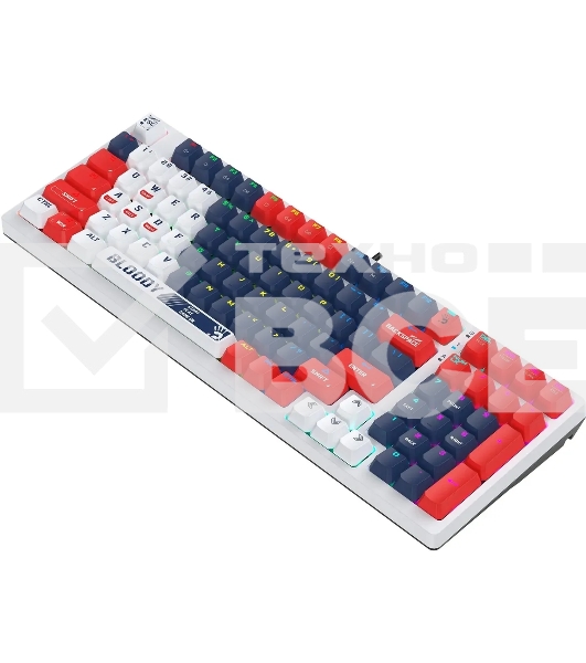 Клавиатура A4Tech Bloody S98 Sports Navy BLMS Plus проводная USB синий/белый