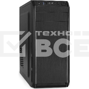 Компьютерный корпус Miditower ExeGate XP-334UC-UNS500 (ATX, БП UNS500 с вент. 12см, 1хUSB/1хUSB 3.0/1хTypeC, аудио, черный)