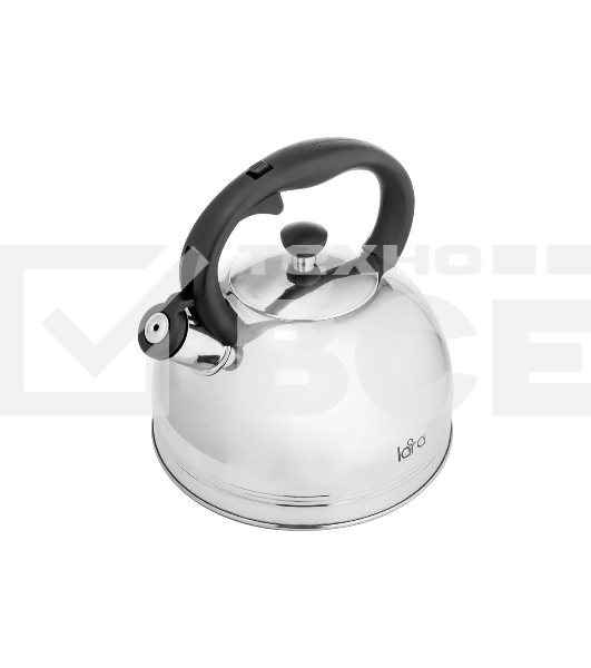 Чайник для плиты металлический LARA LR00-64, (матовый) 4 л, автоподъем крышки, индукционное капсулированное дно, нейлон. ручка