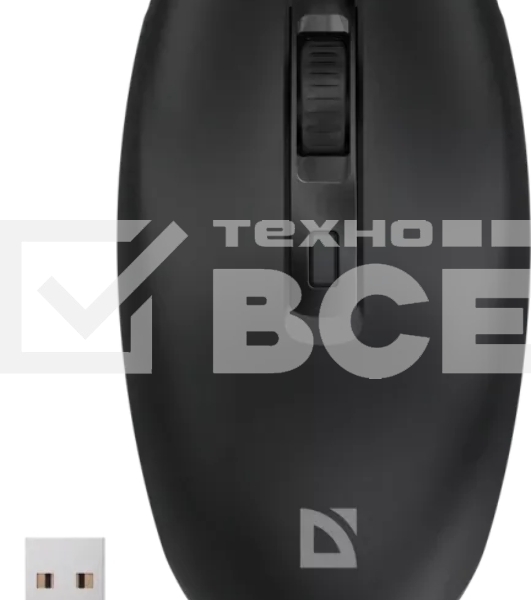 Мышь беспроводная Defender Proto MM-332 черный, 3200 dpi, радиоканал, Bluetooth, USB, кнопки - 4