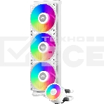 Система охлаждения Water Cooling System PCCooler DA360 Pro ARGb WH (300W, 360мм, белый, ARGb/Fans: 3x120мм, 75.8CFM, 33.7dBA, 2200RPM/Pump height 57мм, 28dBA, 3000RPM, Rad thickness 27мм/S: 1851, 1700, 1200, 20XX, 115X, AM5, AM4), фото8