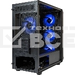 Компьютерный корпус Minitower mATX Eurocase 00-01003411 M205 4ARGb черный без БП закаленное стекло USB 3.0, фото8