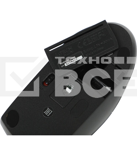 Мышь беспроводная A4Tech G3-330NS черный, 1200 dpi, радиоканал, USB, кнопки - 3