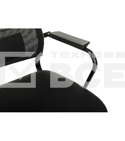 Кресло Бюрократ CH Balance-Low черный экокожа низк.спин. крестов. металл