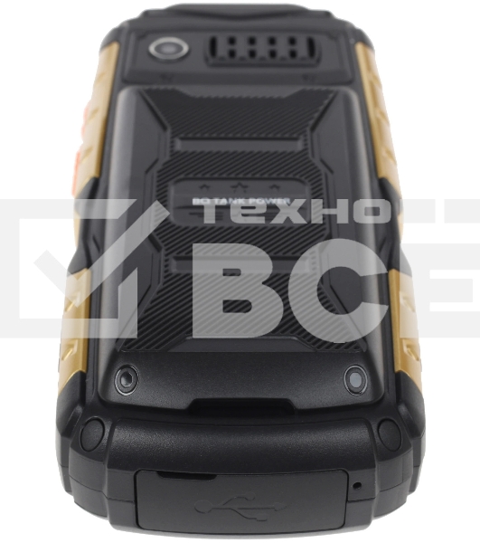 Мобильный телефон BQ 2430 Tank Power черный/золотистый