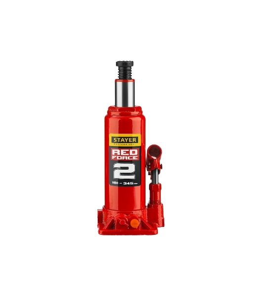 Домкрат STAYER 43160-2_z01  гидравлический бутылочный red force 2т 181-345мм