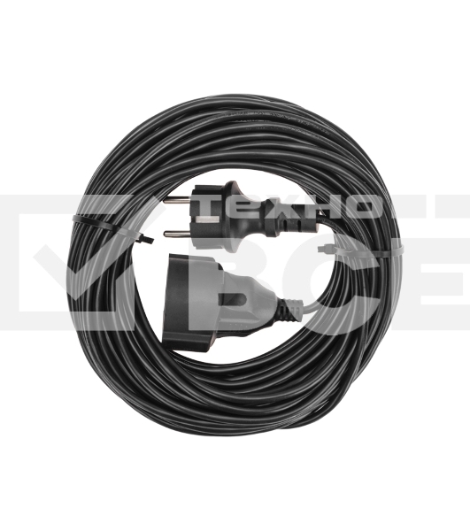 Удлинитель-шнур PROconnect ПВС 3х0,75 мм², 20 м, с/з, 6А, 1300 Вт, IP20, черный