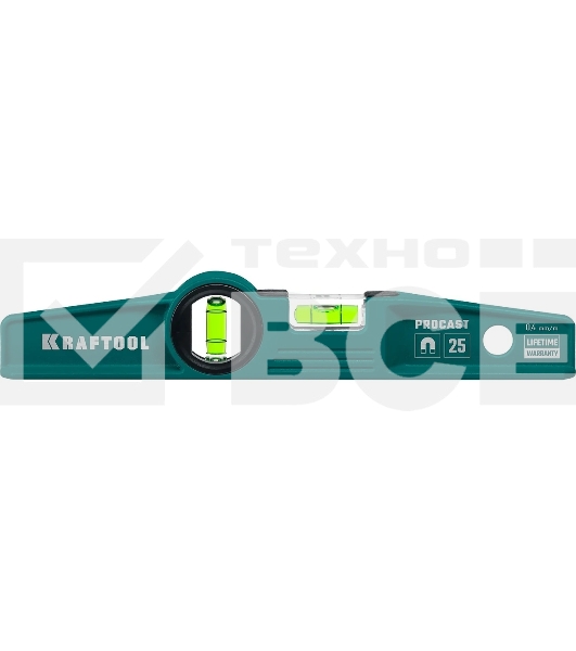 Уровень KRAFTOOL 34717-025superkraft-m литой 2 ампулы 0.5 мм/м 250мм