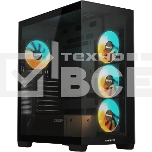 Компьютерный корпус Gigabyte Gb-C500P ST черный без БП ATX 3x120мм 6x140мм 2xUSB 3.0 1xUSB3.1 audio bott PSU