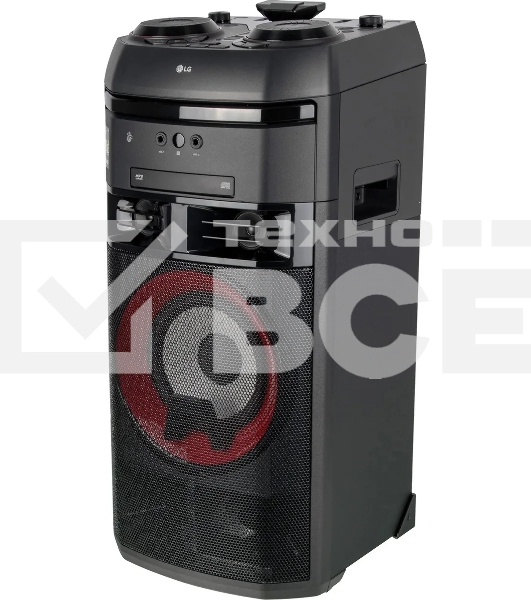 Мини-система LG OK65 X-BOOM -переноснаяс поддержкой караоке! Мощность 500Вт RMS, Bluetooth v.4.0/ / x2 USB / Аудио вход (3.5мм), х2 микр