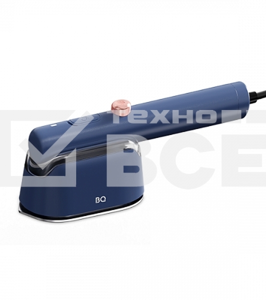 Ручной отпариватель BQ SG1009H Blue, Мощность 1000 Ватт, 2 в 1: Отпаривание и глажка, Быстрый нагрев, Для всех типов ткани,Вертикальное и горизонтальное отпаривание, Сухая глажка, Тефлоновое покрытие подошвы, Подставка и мерный стакан в комплекте, Устройс