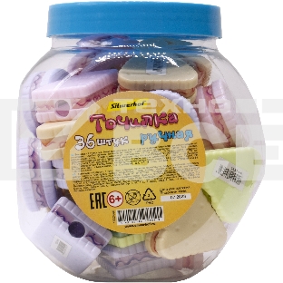 Точилка для карандашей ручная Silwerhof Cookies Монстрики 1 отверстие пластик ассорти туба