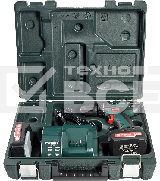 Дрель-шуруповерт аккумуляторная Metabo BS 14.4 602206550, Аккумуляторный, 14.4В, 2 АКБ, Кейс