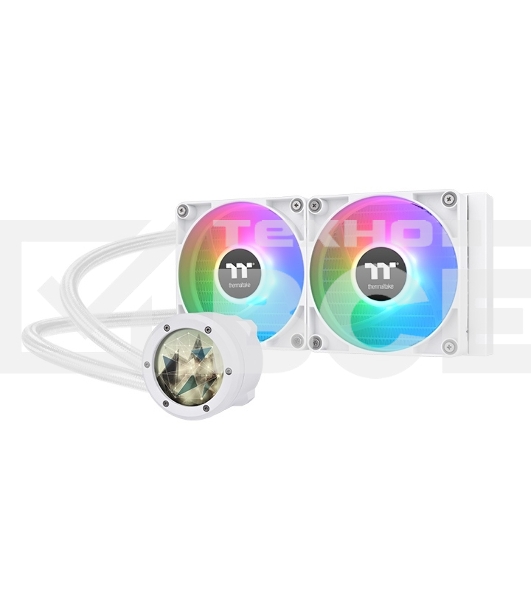 Система водяного охлаждения Thermaltake TH240 V2 Ultra Snow ARGB Soc-AM5/AM4/1200/1700/1851 белый 4-pin 25.8dB Al+Cu LCD Ret (CL-W404-PL12SW-A)