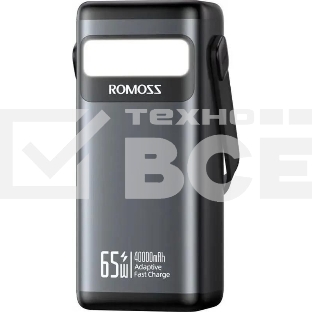 Мобильный аккумулятор Romoss PMT40 40000mAh 65W 5A черный (1746420)