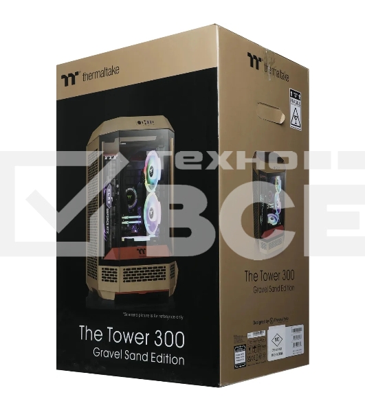 Корпус Thermaltake The Tower 300 Gravel Send коричневый без БП mATX 8x120mm 6x140mm 2xUSB3.0 audio bott PSU