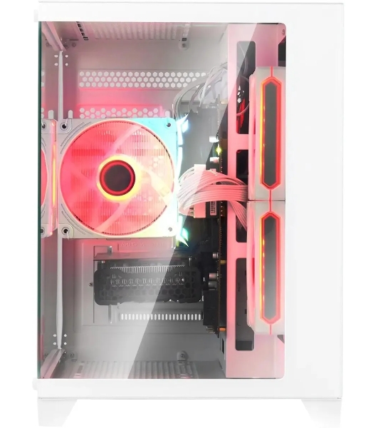 Компьютерный корпус Bloody BD-CC105 белый без БП mATX 5x120мм 1xUSB 2.0 1xUSB 3.0 audio bott PSU