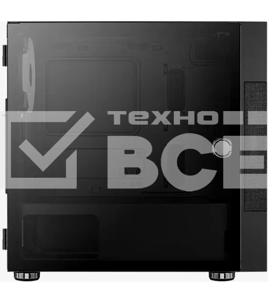 Компьютерный корпус Aerocool/Formula Atomic V1 без БП, mATX, боковое окно (закаленное стекло), черный