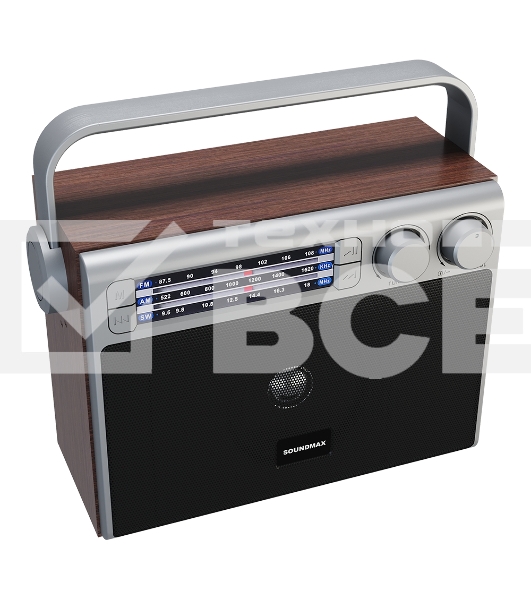 Радиоприемник SOUNDMAX SM-RD2122UB(темное дерево)