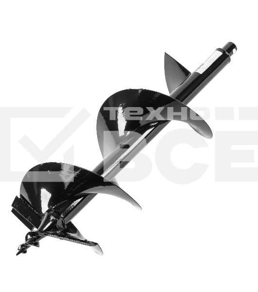 Шнек для грунта Denzel ER-250, диаметр 250 мм, длина 800 мм, соединение 20 мм, съемный нож