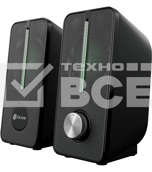 Акустическая система Оклик OK-120U 2.0 черный 6Вт