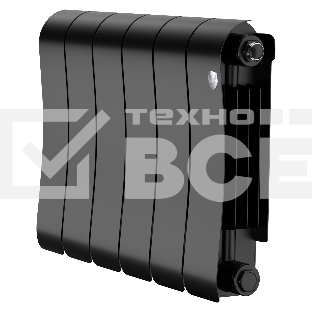 Радиатор биметаллический Royal Thermo Infinity 300 Noir Sable - 6 секц.