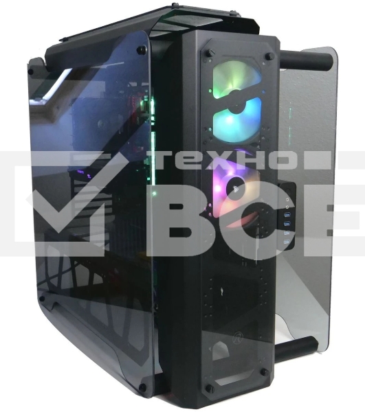 Корпус без блока питания Raijintek ENYO, Full-Tower, TG, no fans, 4xUSB-A 3.0, SSI-EEB, E-ATX, ATX, mATX, mITX Black