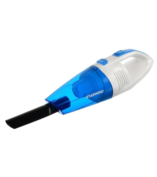 Пылесос автомобильный Starwind CV-140 белый/синий, 150 Вт, уборка сухая, пылесборник контейнер 1 л