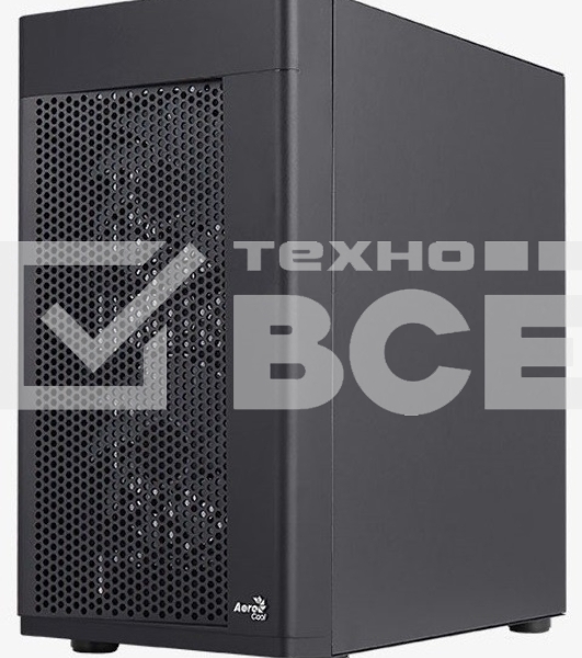 Корпус MiniTower Aerocool / Formula HEXFORM-G-BK-v2 (mATX, стекло, сетка, USB3.0x1, USB2.0x2, 3x120mm FRGB fans) (4711099471799)