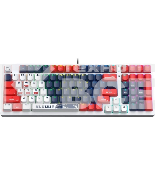Клавиатура A4Tech Bloody S98 Sports Navy BLMS Plus проводная USB синий/белый