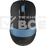 Мышь беспроводная A4Tech Fstyler FG10CS Air черный/синий, 2000 dpi, радиоканал, USB, кнопки - 4, фото 1