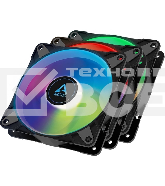 Вентилятор для корпуса Arctic P12 PWM PST A-RGB черный, 120 мм, 2000 об/мин, 22.5 дБ, 4 pin