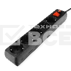 Сетевой фильтр Гарнизон ECL-5-B-1.4, 5р, 10А, 1.4м, ур.защиты 4, черный, пакет, фото8