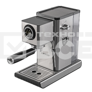Кофеварка рожковая Endever Costa-1090 стальной, исп. кофе - молотый, 1,2 л, 1400 Вт, 15 бар