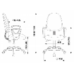 Кресло компьютерное Бюрократ CH-1300N/3C18 бордовый Престиж+ 3C18, фото4