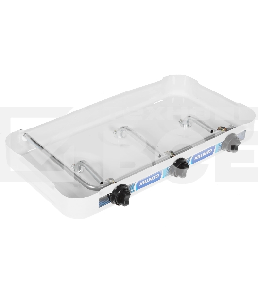 Газовая плитка Centek CT-1522 белый 3 конфорки, КРЫШКА, сменные форсунки баллон/магистраль