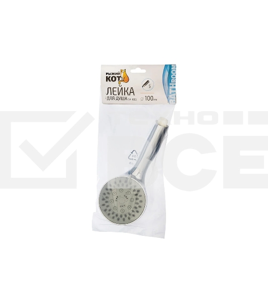Лейка для душа РЫЖИЙ КОТ SH-1003, 100 мм (пять режимов)