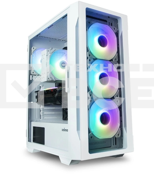 Компьютерный корпус MidiTower Zalman I3 NEO TG White (ATX, front mesh, TG window, USB 2.0 x1, USB 3.0x2, 4x120мм RGb fan, без БП) (I3 NEO TG White)