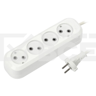 Удлинитель бытовой Smartbuy (SBE-10-4-05-N) 4 гнз х 5,0 м (10А/2.2кВт, ПВС 2х1.0)