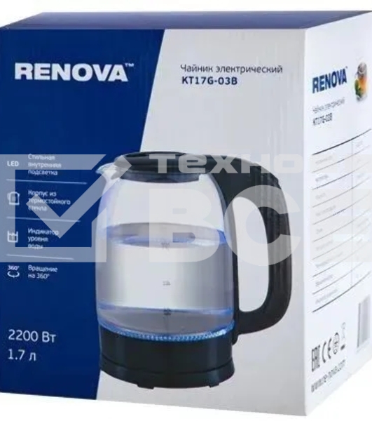 Чайник электрический Renova KT17G-03B