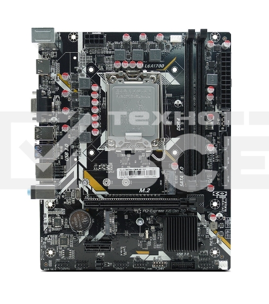 Материнская плата CBR H610M Chipset H610, Socket 1700, 2хDDR4, mATX, VGA+HDMI, 1хPCIEx16,2хPCIEx1,1хM.2(PCIe NVMe Gen3 x4), 3хSATA3, 2хUSB2.0 + 2хUSB3.0, LAN 1Gb