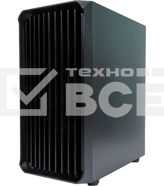 Компьютерный корпус Minitower mATX Eurocase 00-01003411 M205 4ARGb черный без БП закаленное стекло USB 3.0
