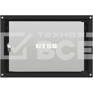 Шкаф коммутационный NTSS Lime (NTSS-WL6U5545GS-BL) настенный 6U 550x450 мм пер. дв. стекл несъемн. бок. пан. 30 кг черный 370 мм 9.6 кг 110 град. 370 мм IP20 сталь