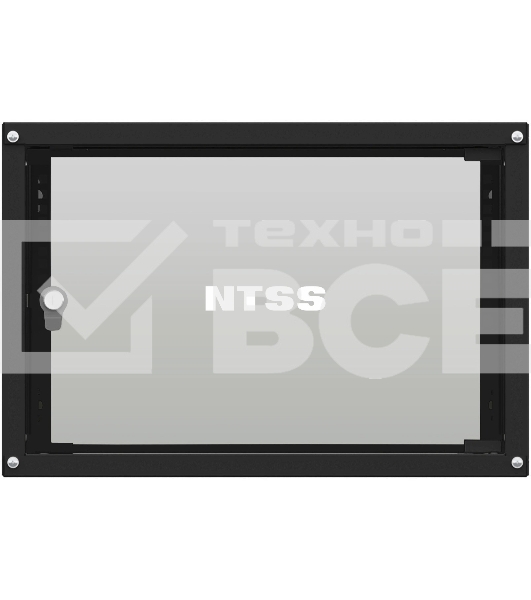 Шкаф коммутационный NTSS Lime (NTSS-WL6U5545GS-BL) настенный 6U 550x450 мм пер. дв. стекл несъемн. бок. пан. 30 кг черный 370 мм 9.6 кг 110 град. 370 мм IP20 сталь
