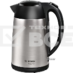Чайник электрический Bosch TWK3P420 1.7 л, 2400 Вт, черный (корпус: нержавеющая сталь), фото 1
