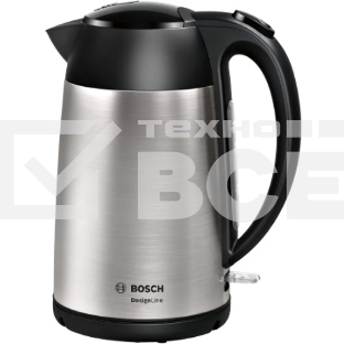 Чайник электрический Bosch TWK3P420 1.7 л, 2400 Вт, черный (корпус: нержавеющая сталь)