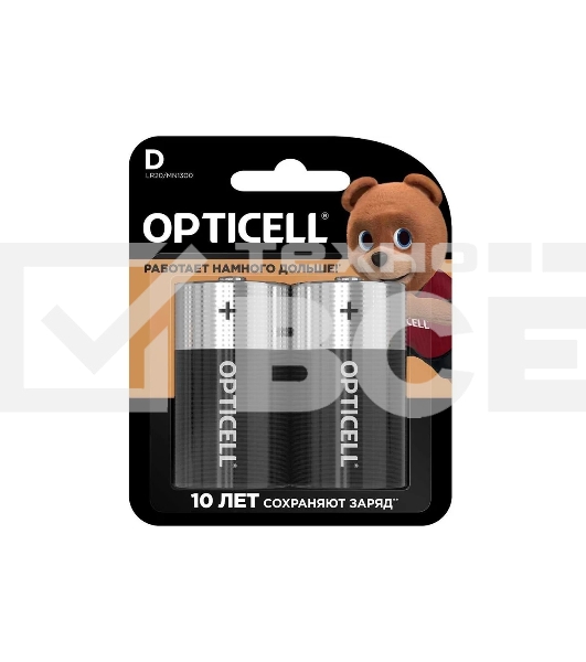 Батарея Opticell Basic LR20 D (2шт) блистер