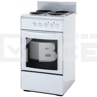 Плита электрическая Flama AE 1402 W белый, конфорок 4 шт, духовка 50 л, 50 см x 85 см x 60 см